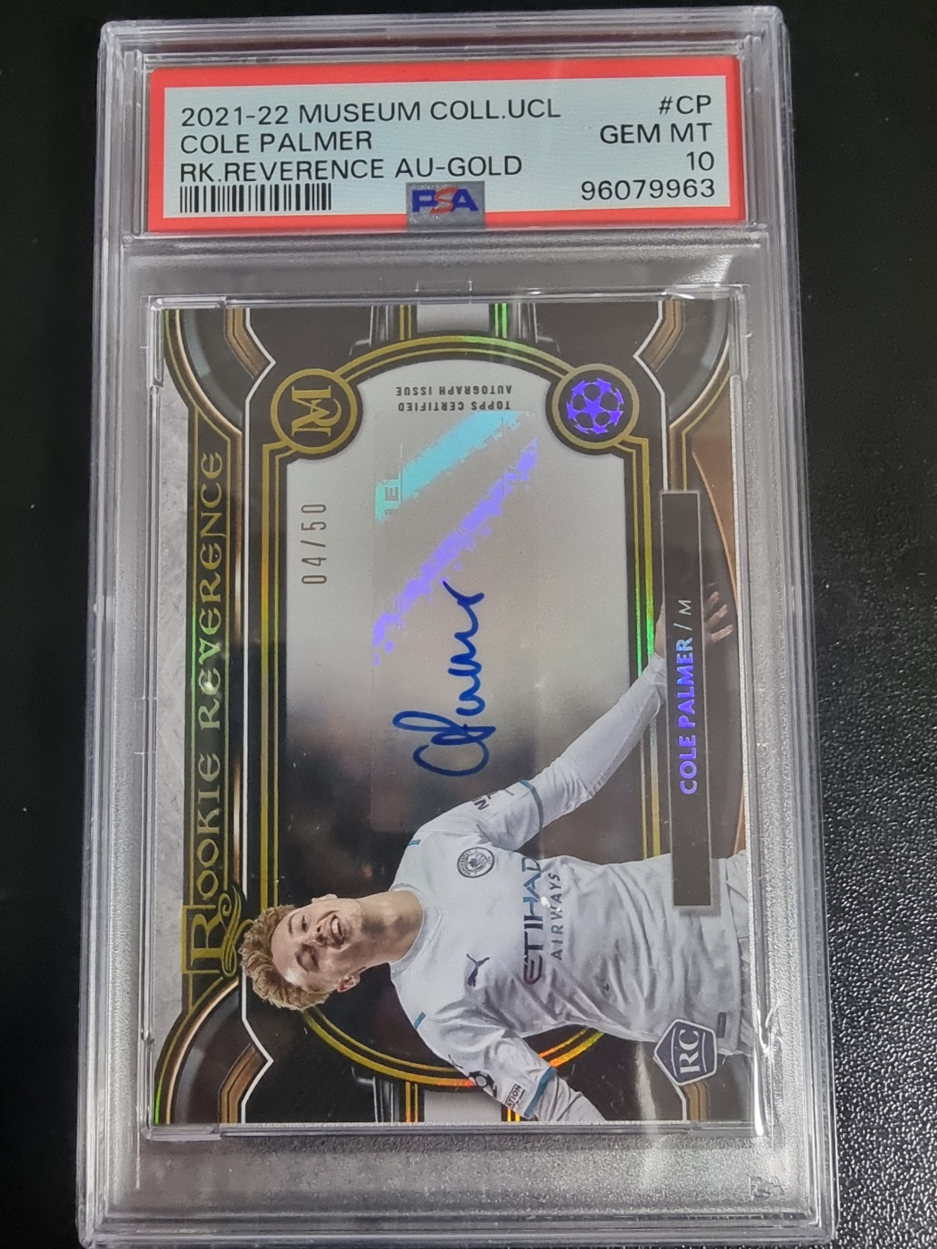 2021-22 Topps Museum RC Auto Cole Palmer 대표 이미지