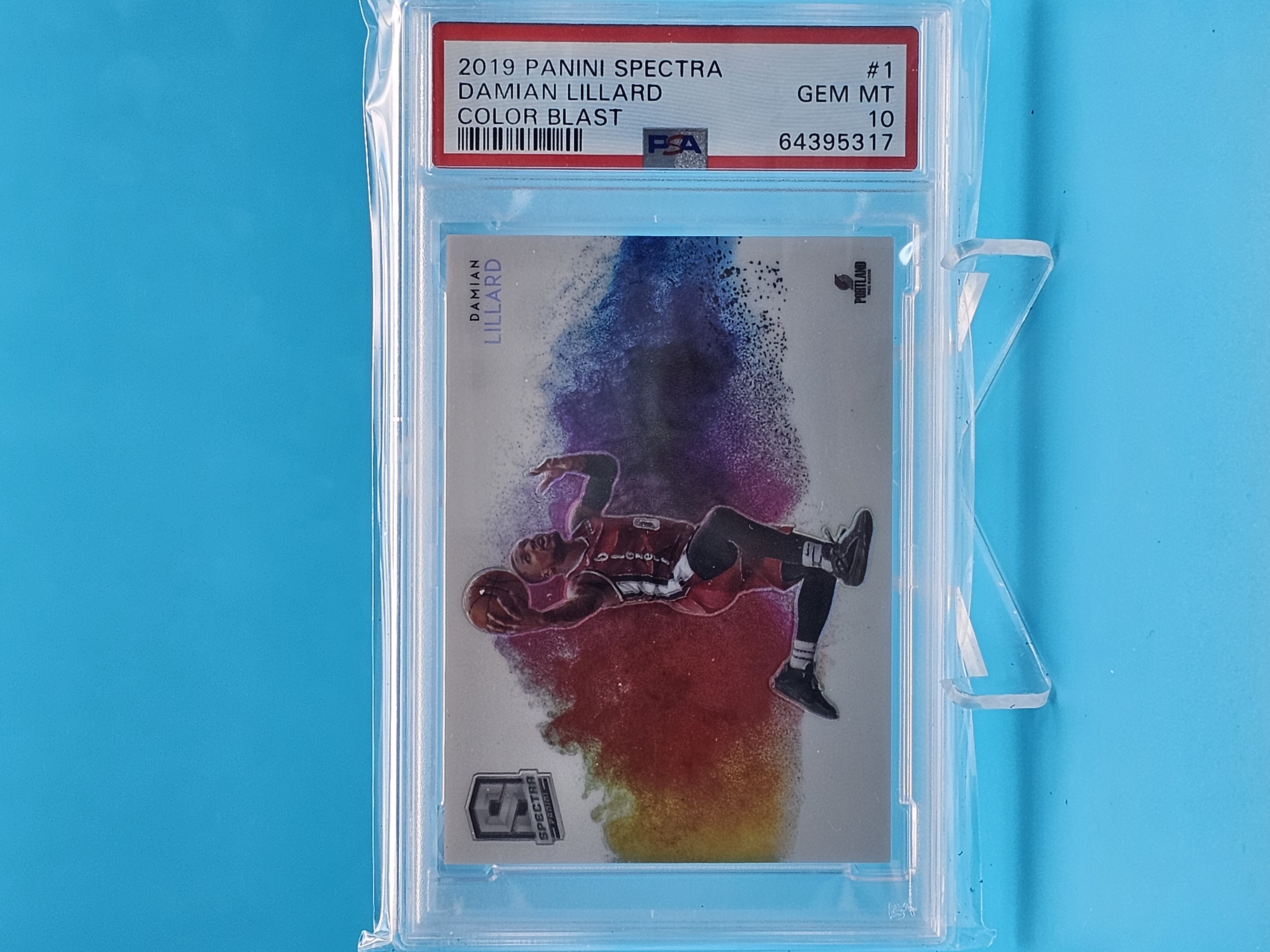 2019 Panini Spectra ColorBlast Damian Lillard PSA10 대표 이미지