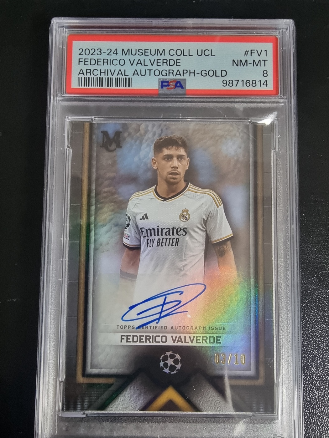 2023-24 Topps Museum Auto Federico Valverde 대표 이미지