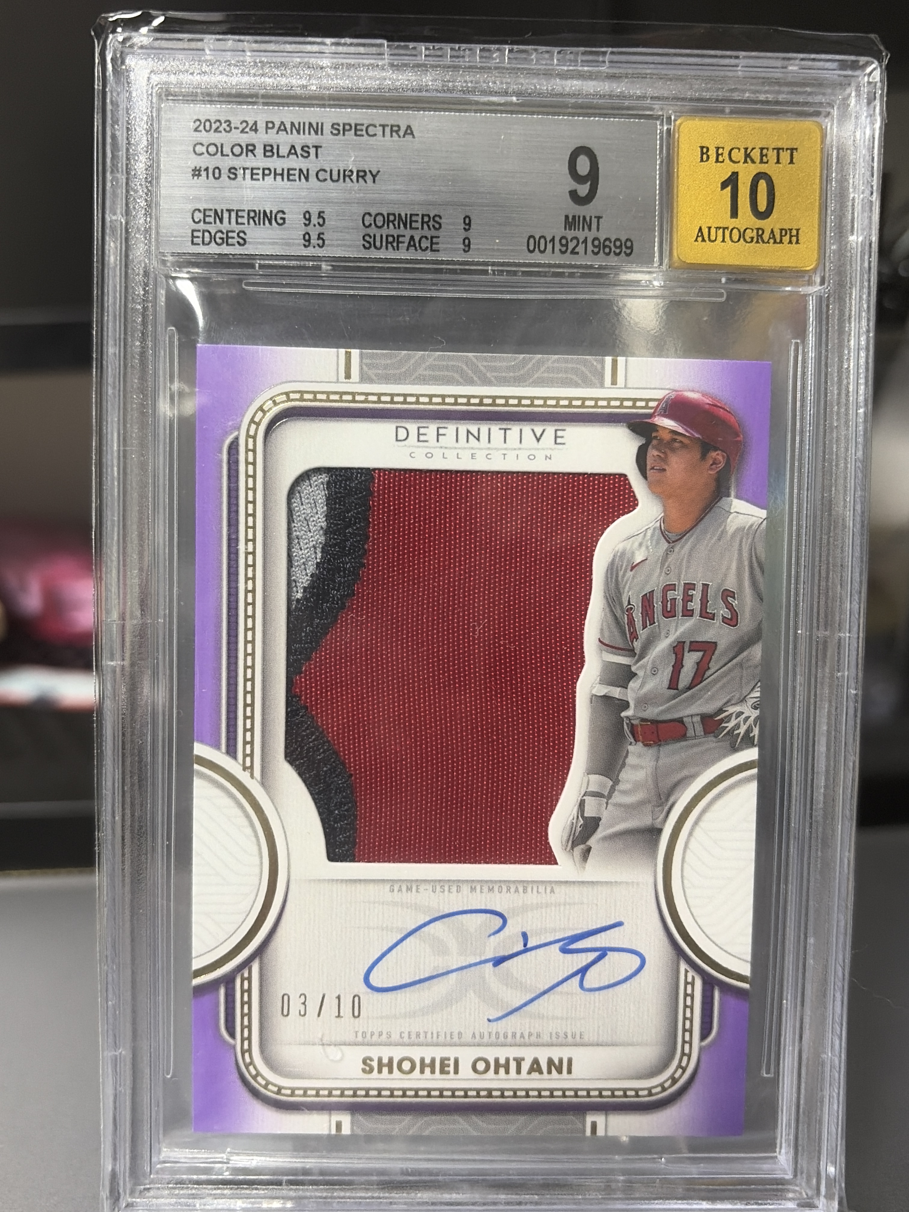 2022 TOPPS DEFINITIVE Shohei Ohtani AUTO BGS8.5 AUTO 10 Label error :( 대표 이미지