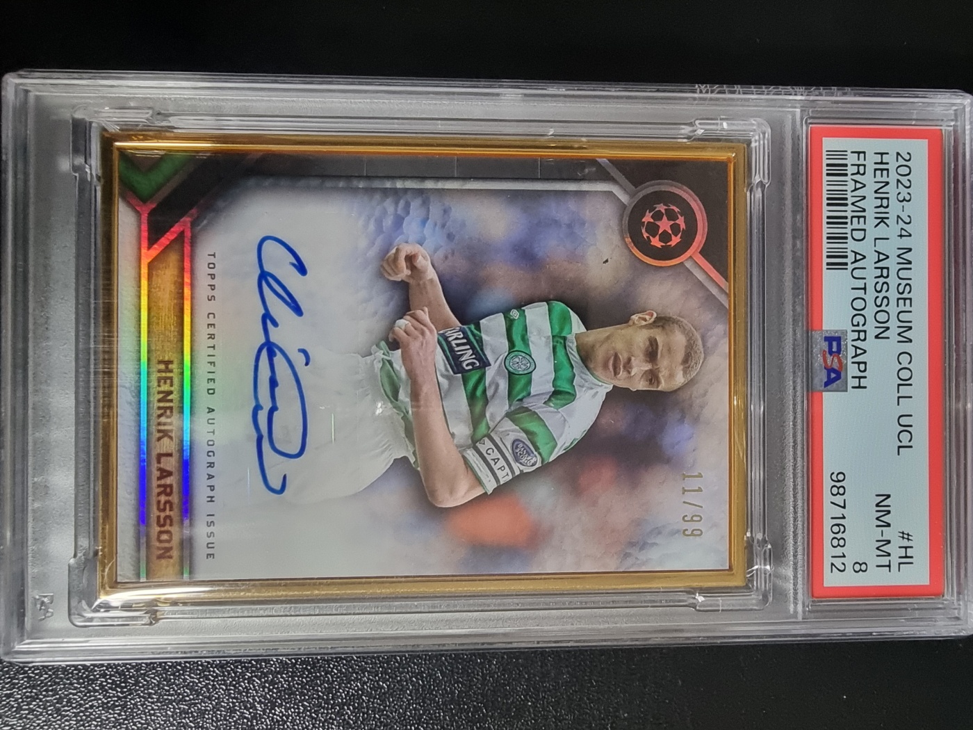 2023-24 Topps Museum Framed Auto Henrik Larsson 대표 이미지