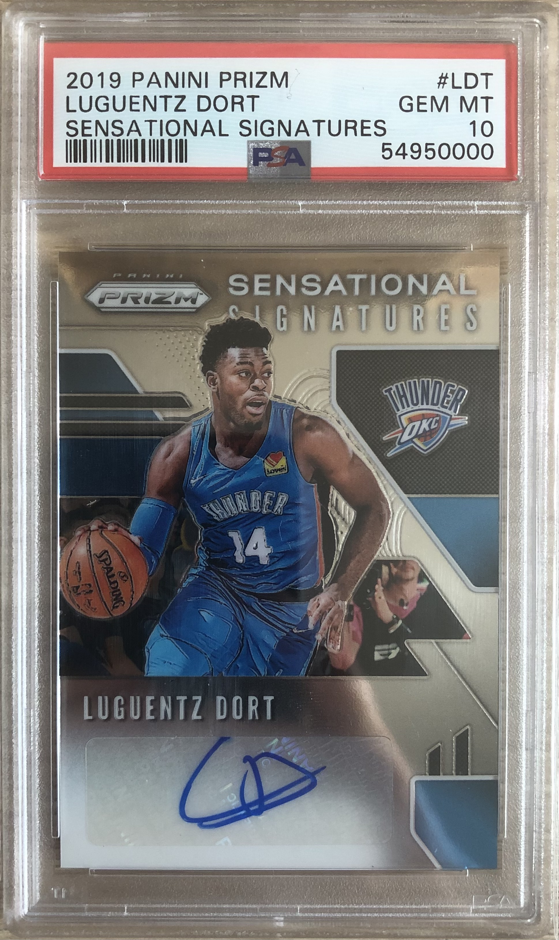 Luguentz Dort Prizm Rookie Sensational Signatures PSA10 대표 이미지