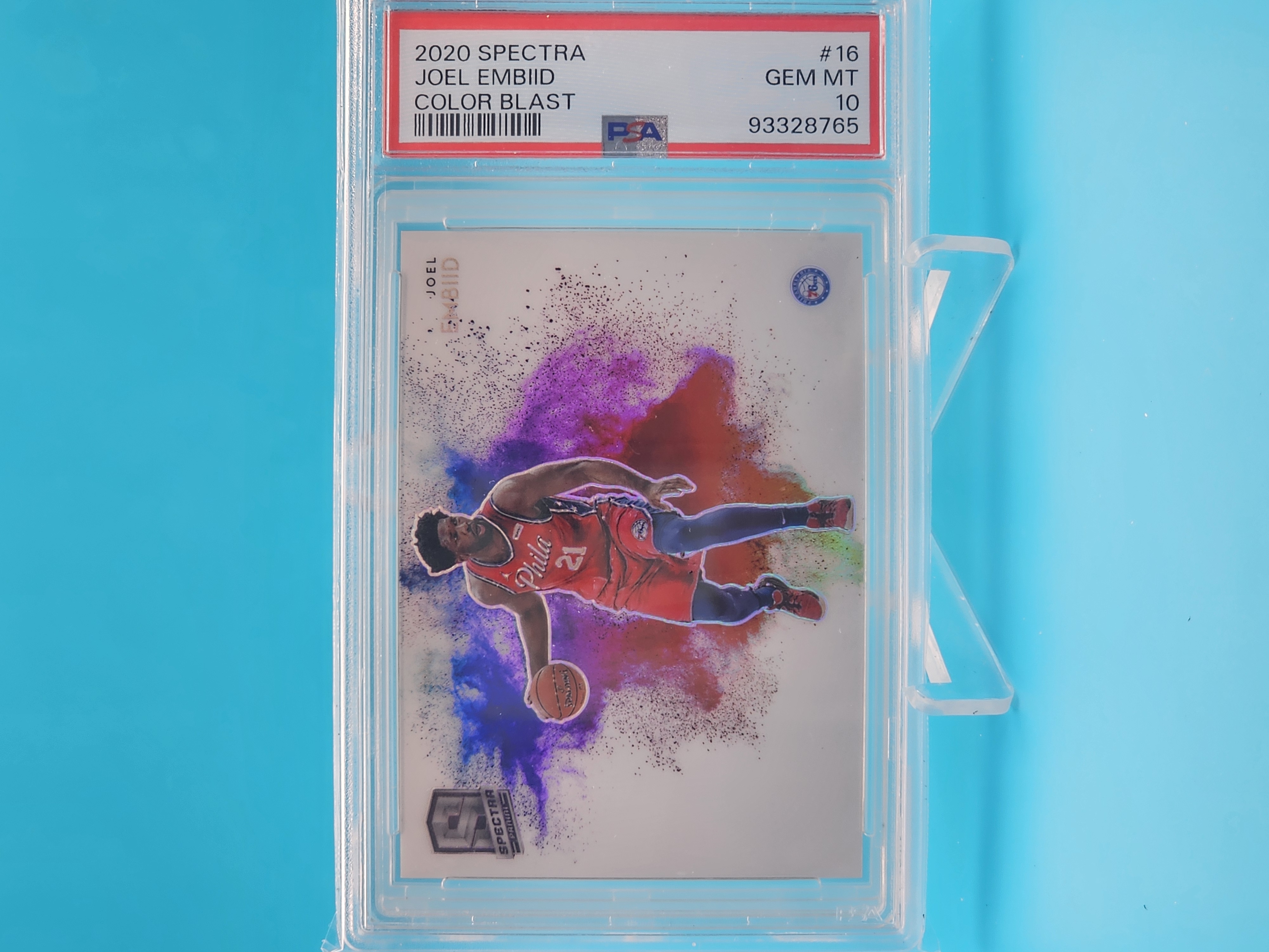 2020 Panini Spectra ColorBlast Joel Embiid PSA10 대표 이미지