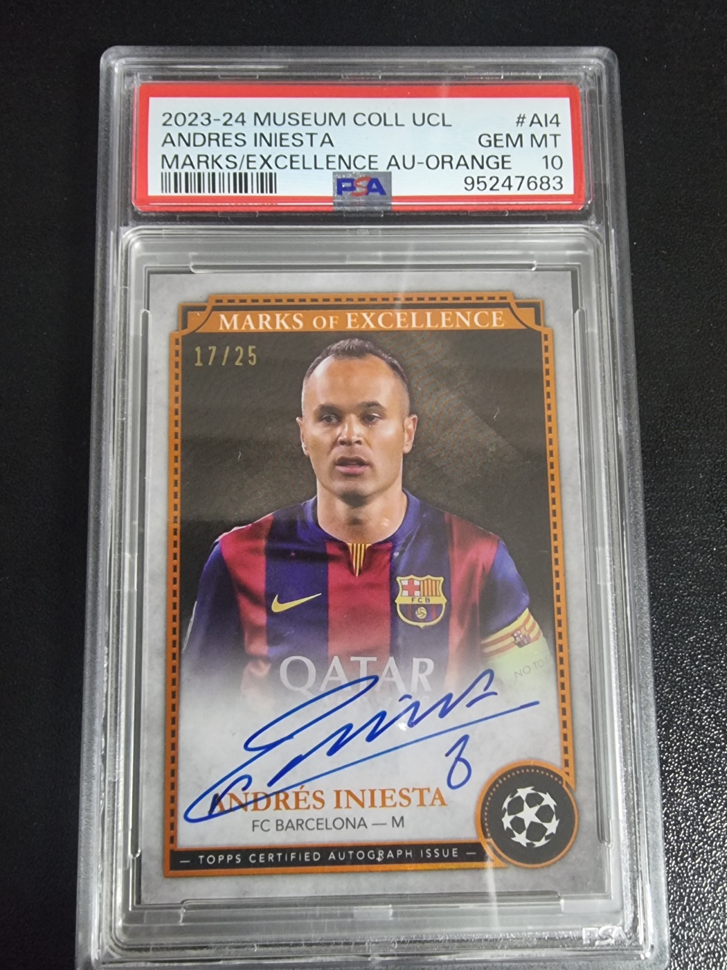 2023-24 Topps Museum MOE Auto Andres Iniesta 대표 이미지