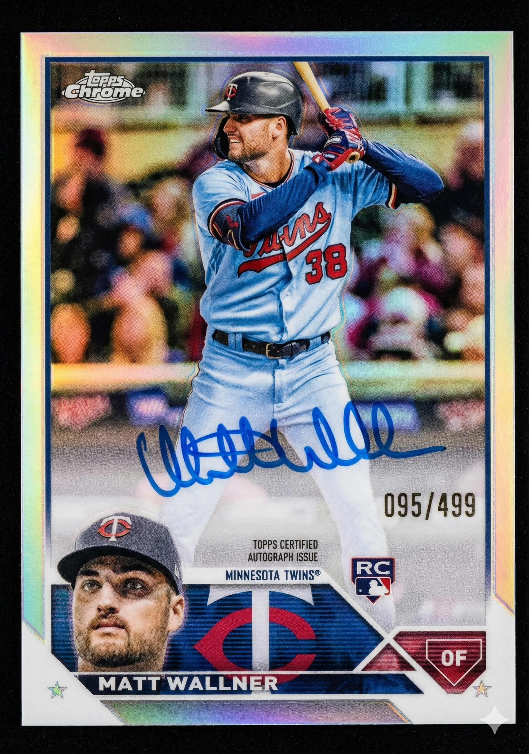 2023 Topps Chrome Matt Wallner Rookie Autograph Refractor 대표 이미지
