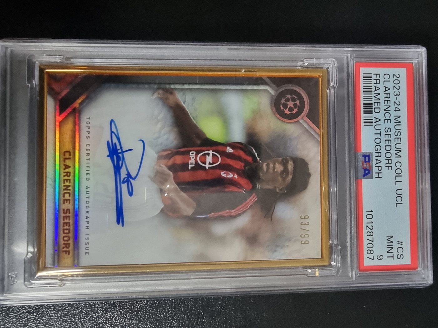 2023-24 Topps Museum Framed Auto Clarence Seedorf 대표 이미지