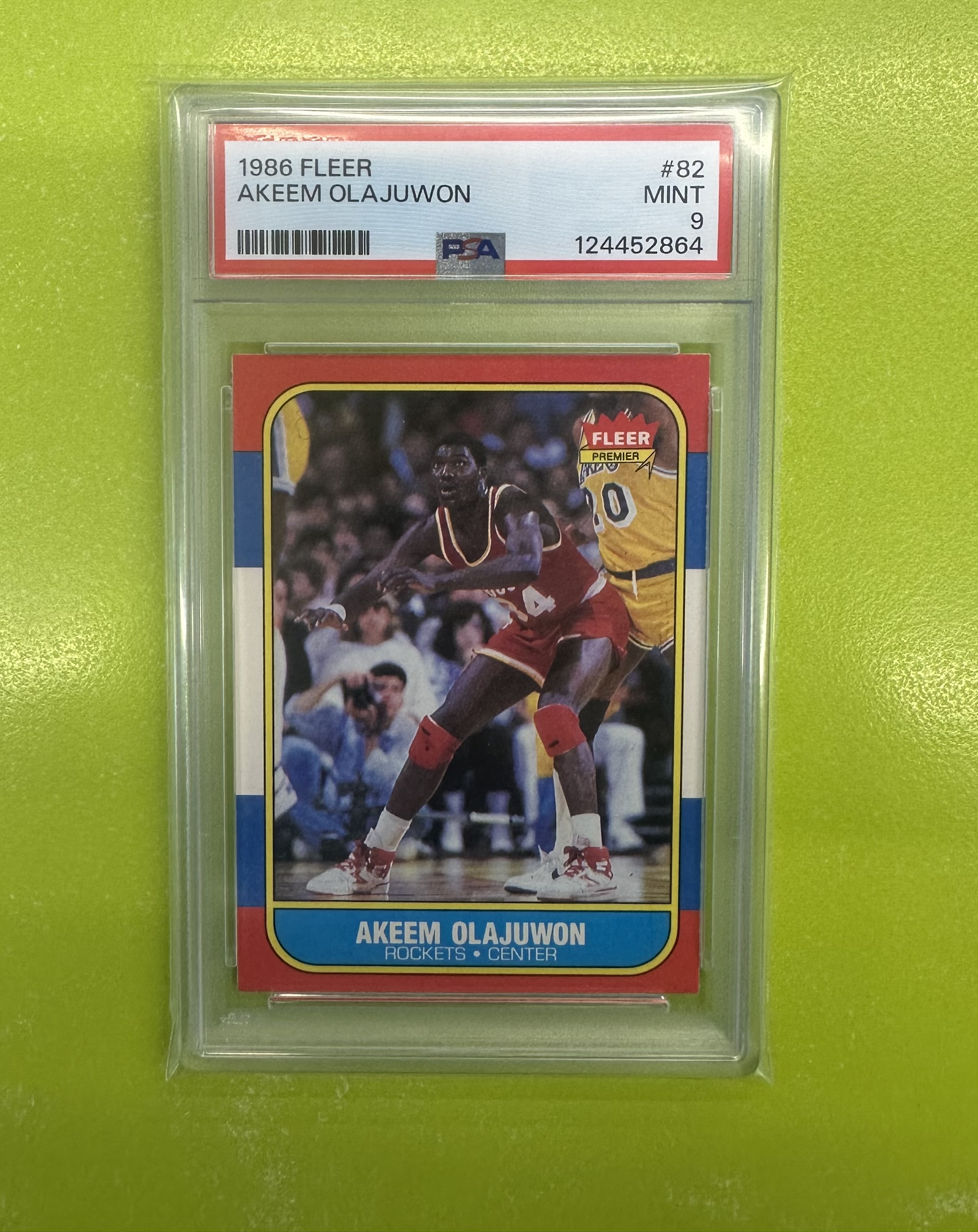 1986 FLEER AKEEM Olajuwon PSA 9 대표 이미지