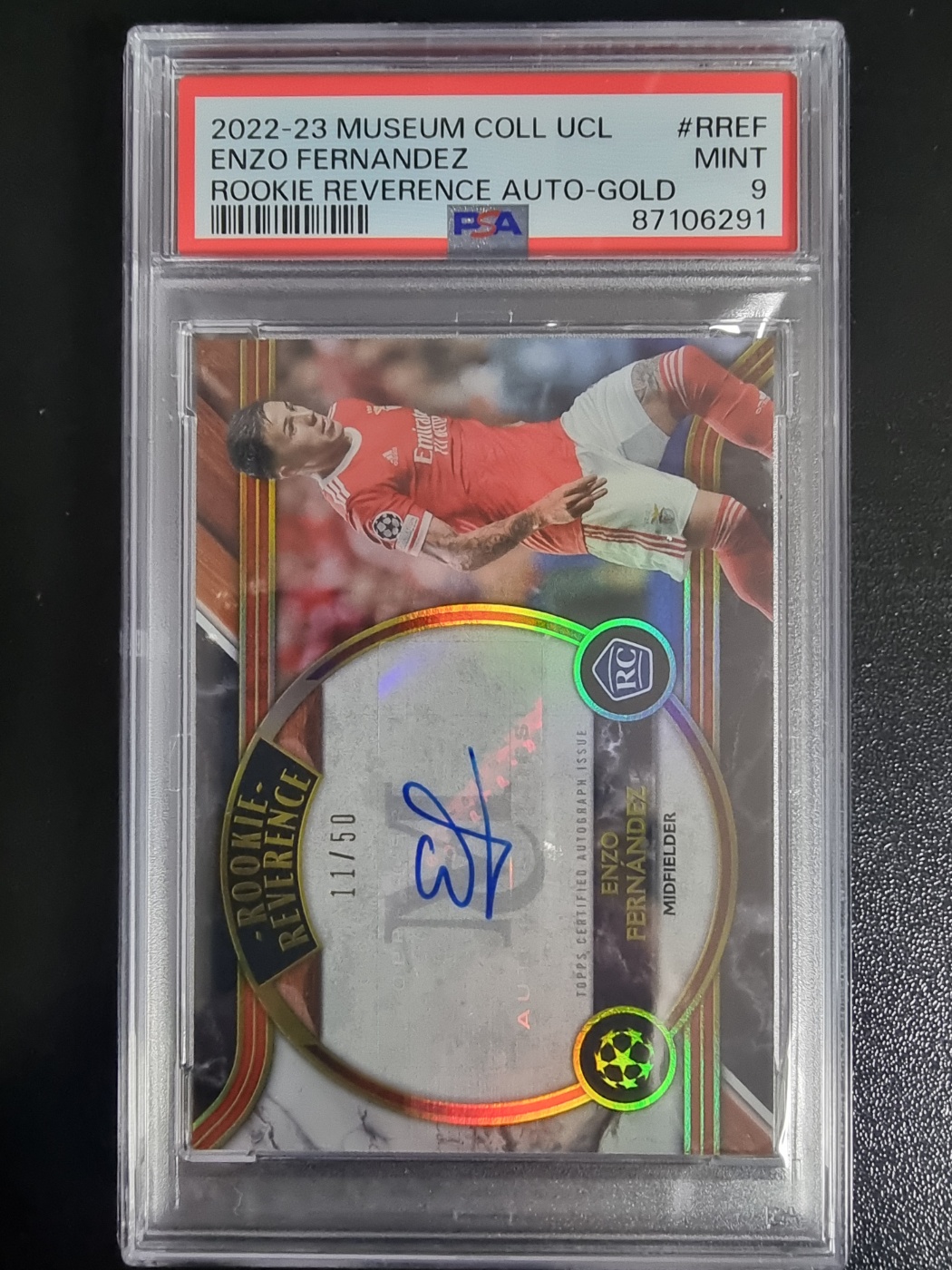 2022-23 Topps Museum RC Auto Enzo Fernandez 대표 이미지