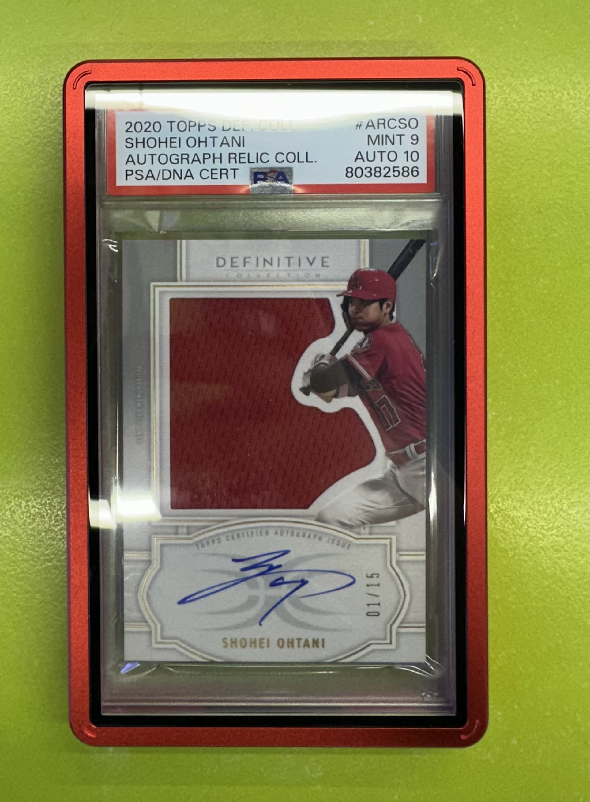 2020 TOPPS DEFINITIVE Shohei Ohtani /15 auto PSA 9 AUTO 10 대표 이미지