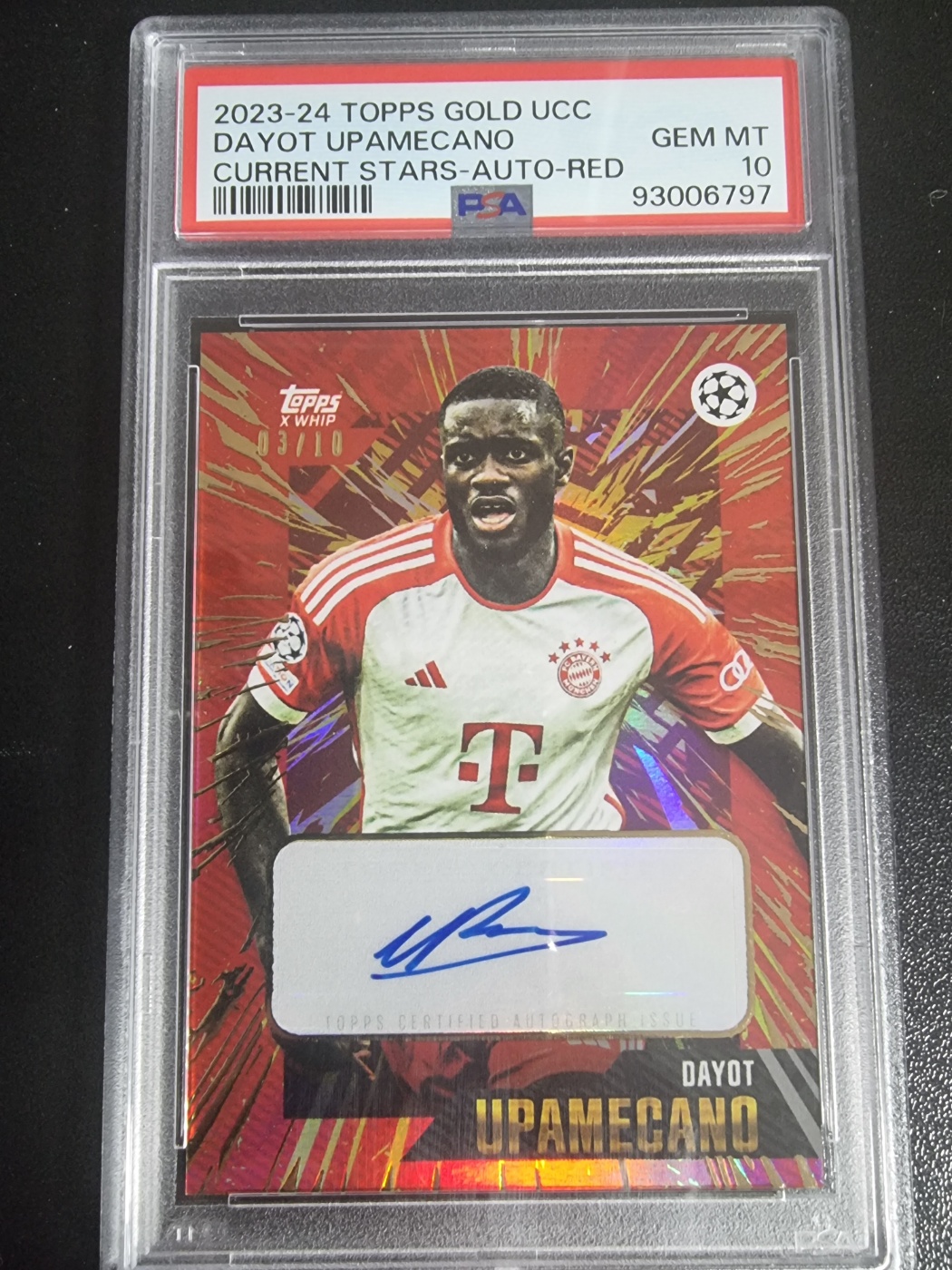 20023-24 Topps Gold Ucc Auto Dayot Upamecano 대표 이미지
