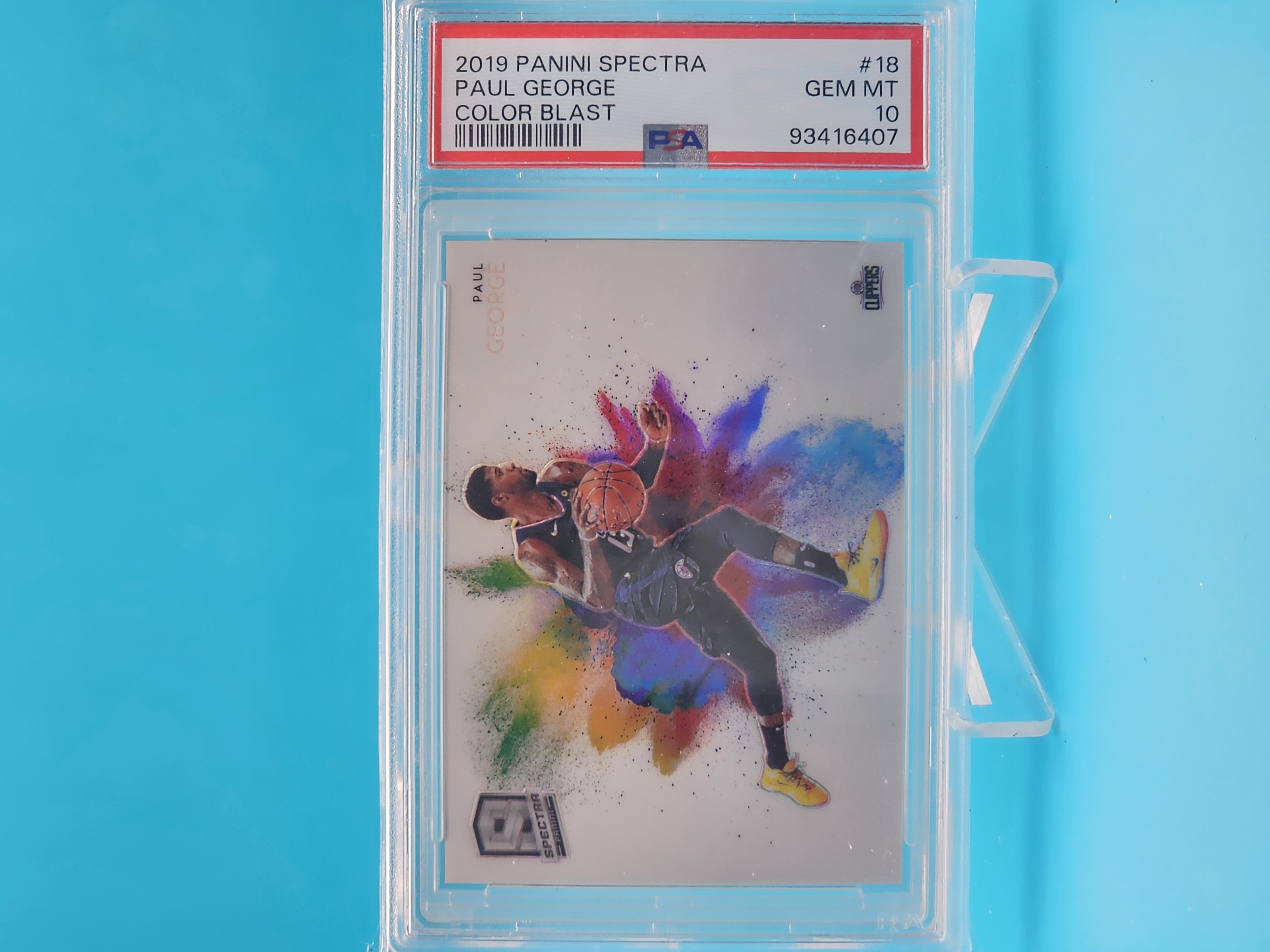 2019 Panini Spectra ColorBlast Paul George PSA10 대표 이미지