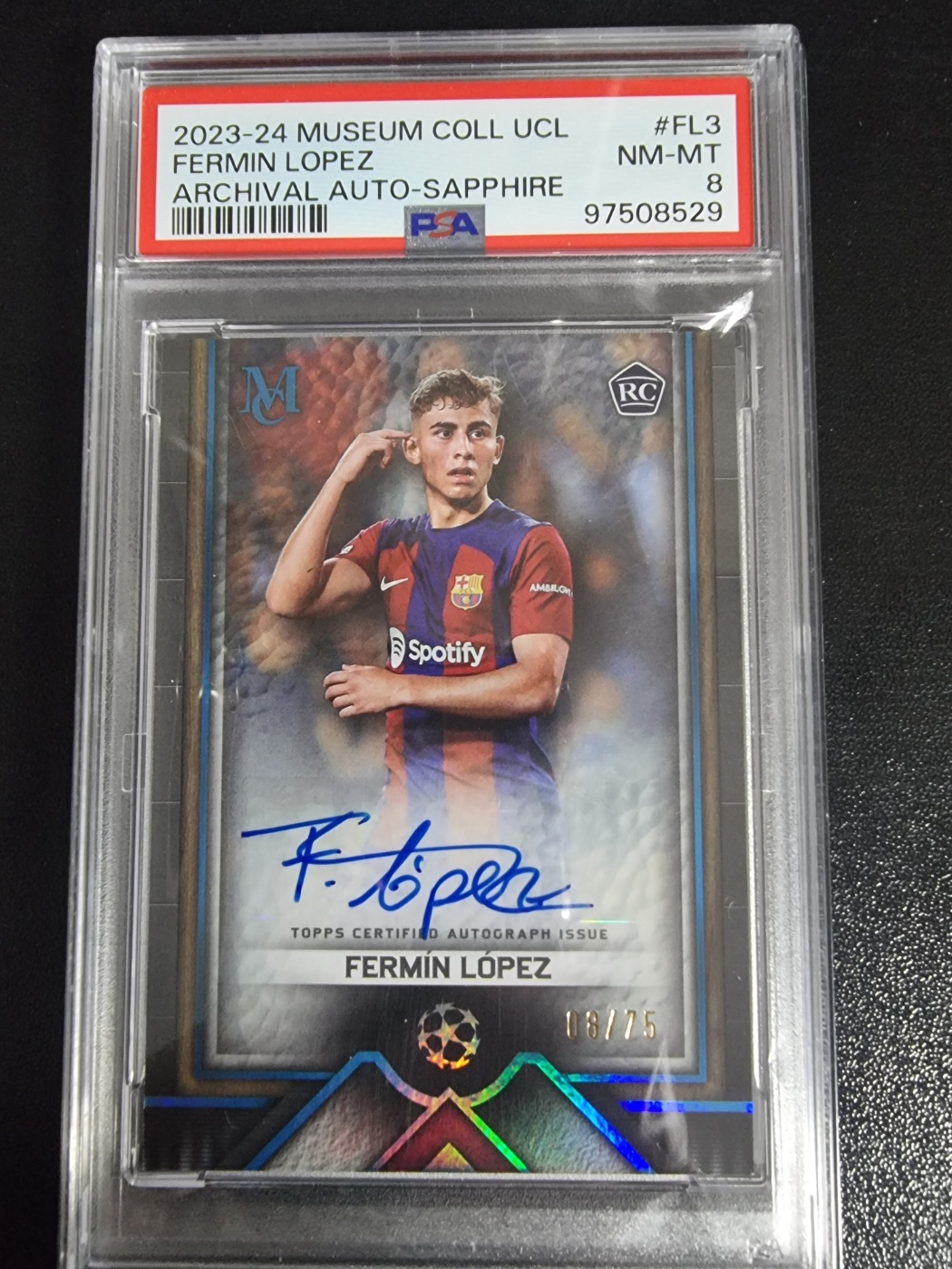 2023-24 Topps Museum RC Auto Fermin Lopez 대표 이미지