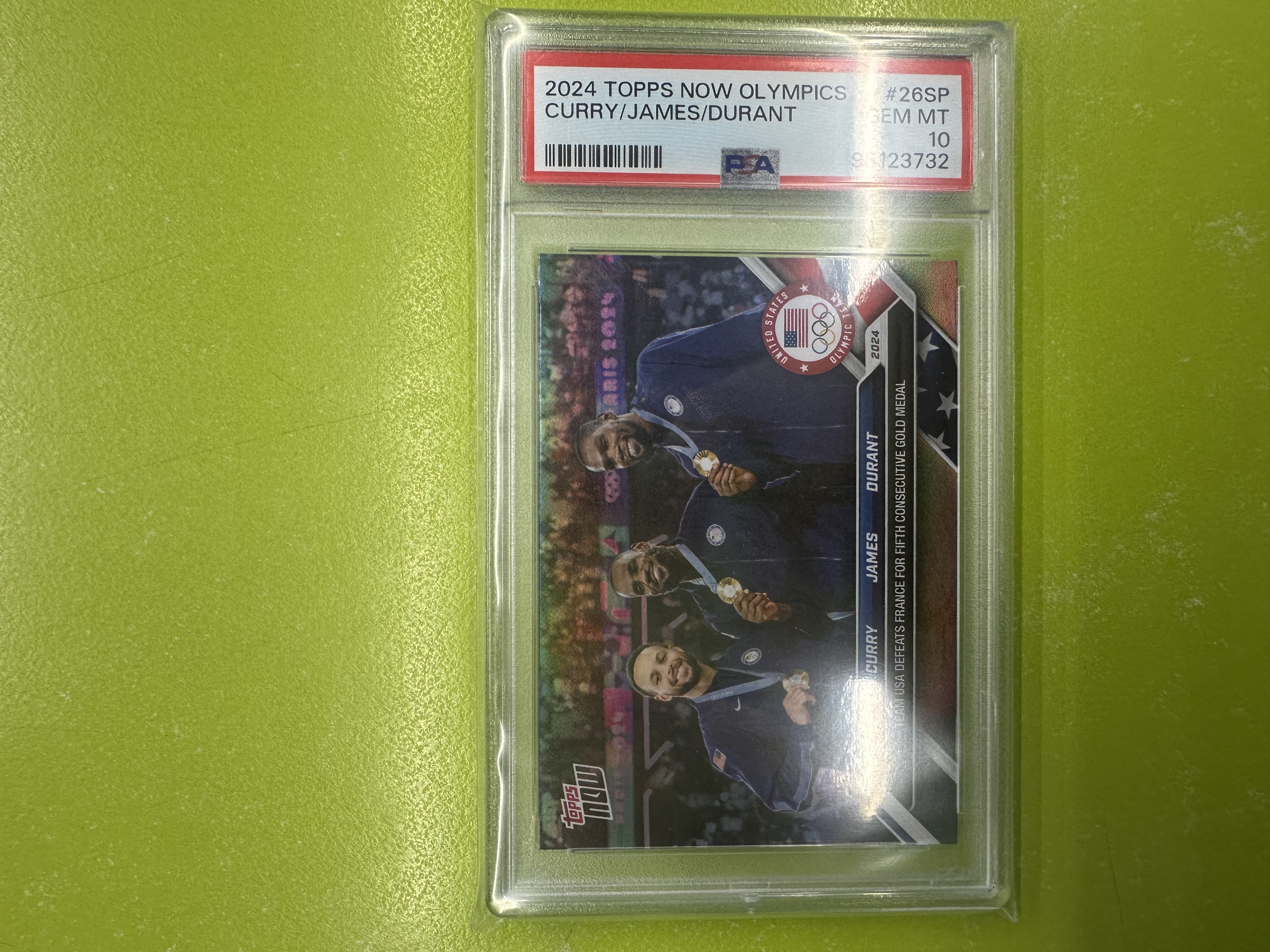 2024 TOPPS NOW OLYMPICS SP Curry/james/Durant PSA 10 대표 이미지