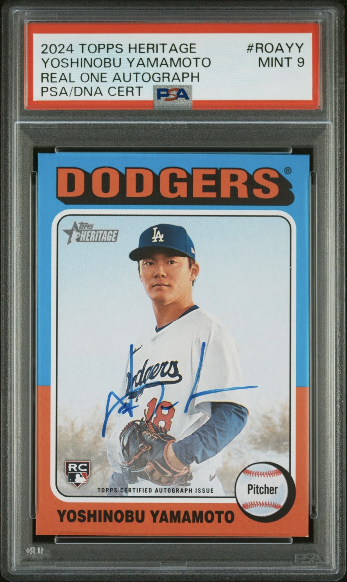 2024 Topps Heritage Yoshinobu Yamamoto Real One Autograph 대표 이미지