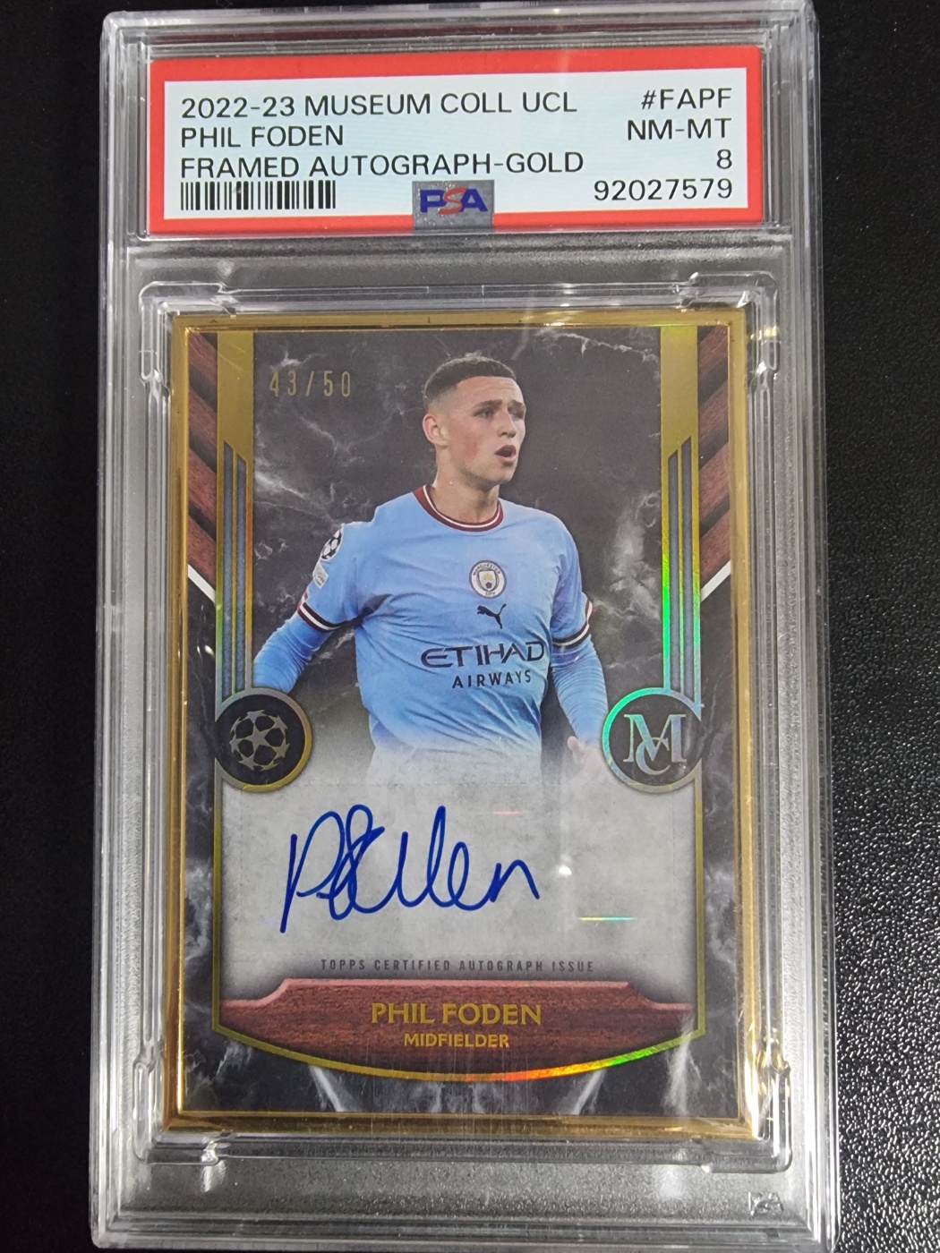 2022-23 Topps Museum Framed Auto Phil Foden 대표 이미지