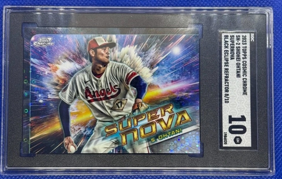 2023 topps cosmic chrome SSP SUPER NOVA BLACK /10 Shohei ohtani SGC 10 대표 이미지