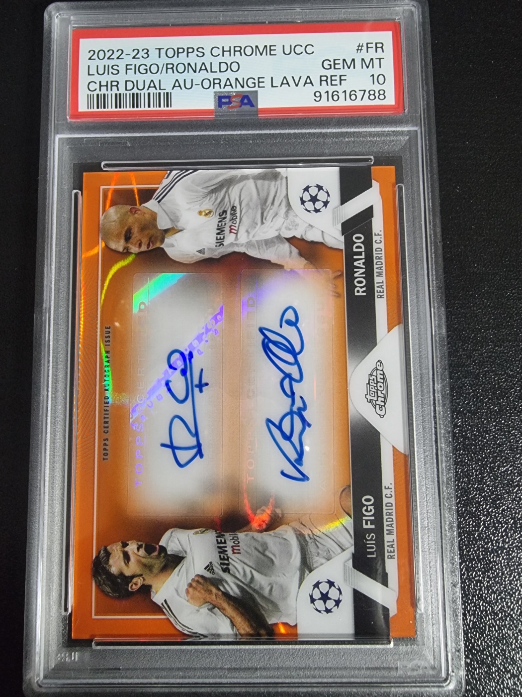 2022-23 Topps Chrome Dual Auto Luis Figo/Ronaldo 대표 이미지