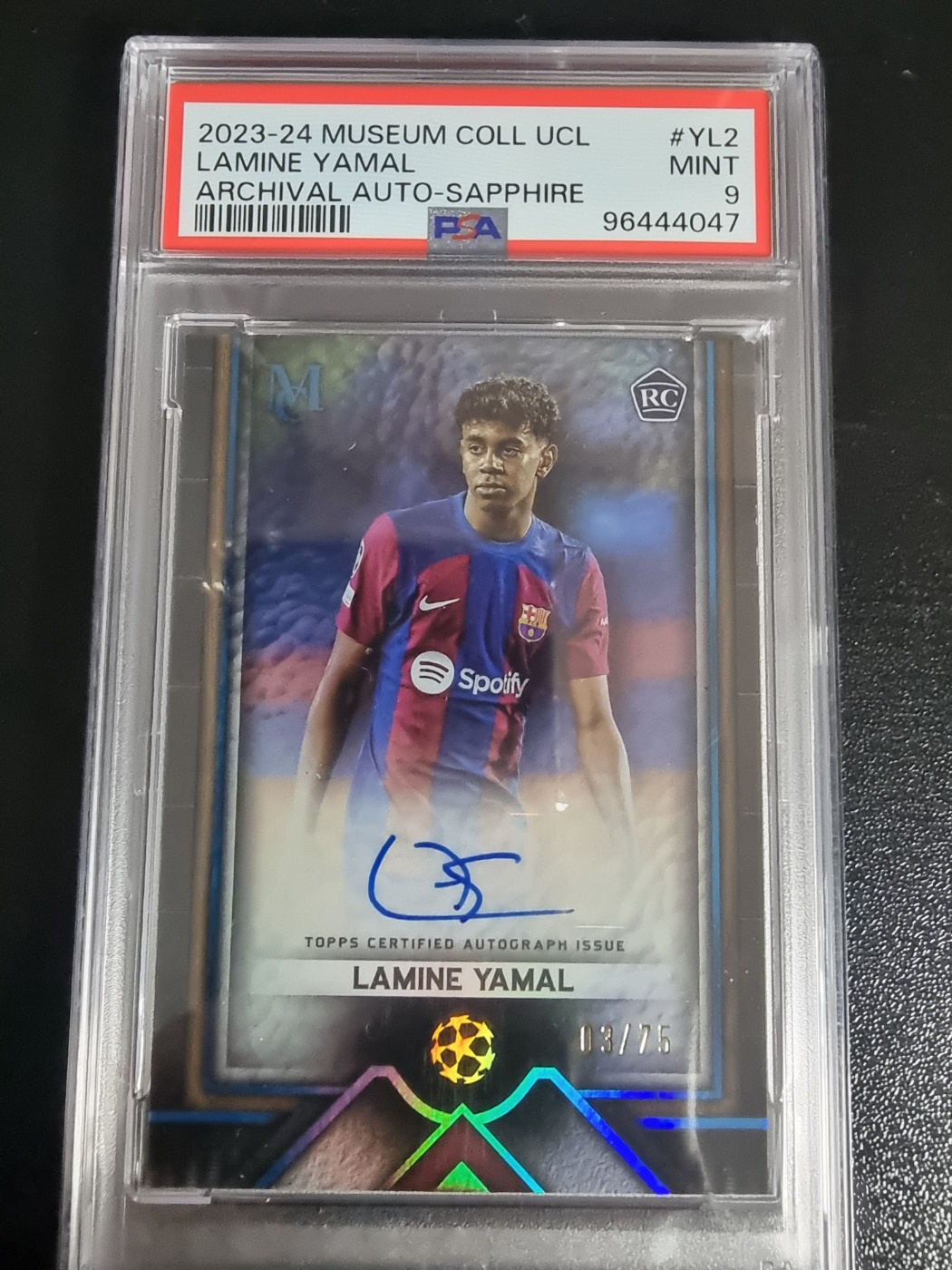2023-24 Topps Museum RC Auto Lamine Yamal 대표 이미지