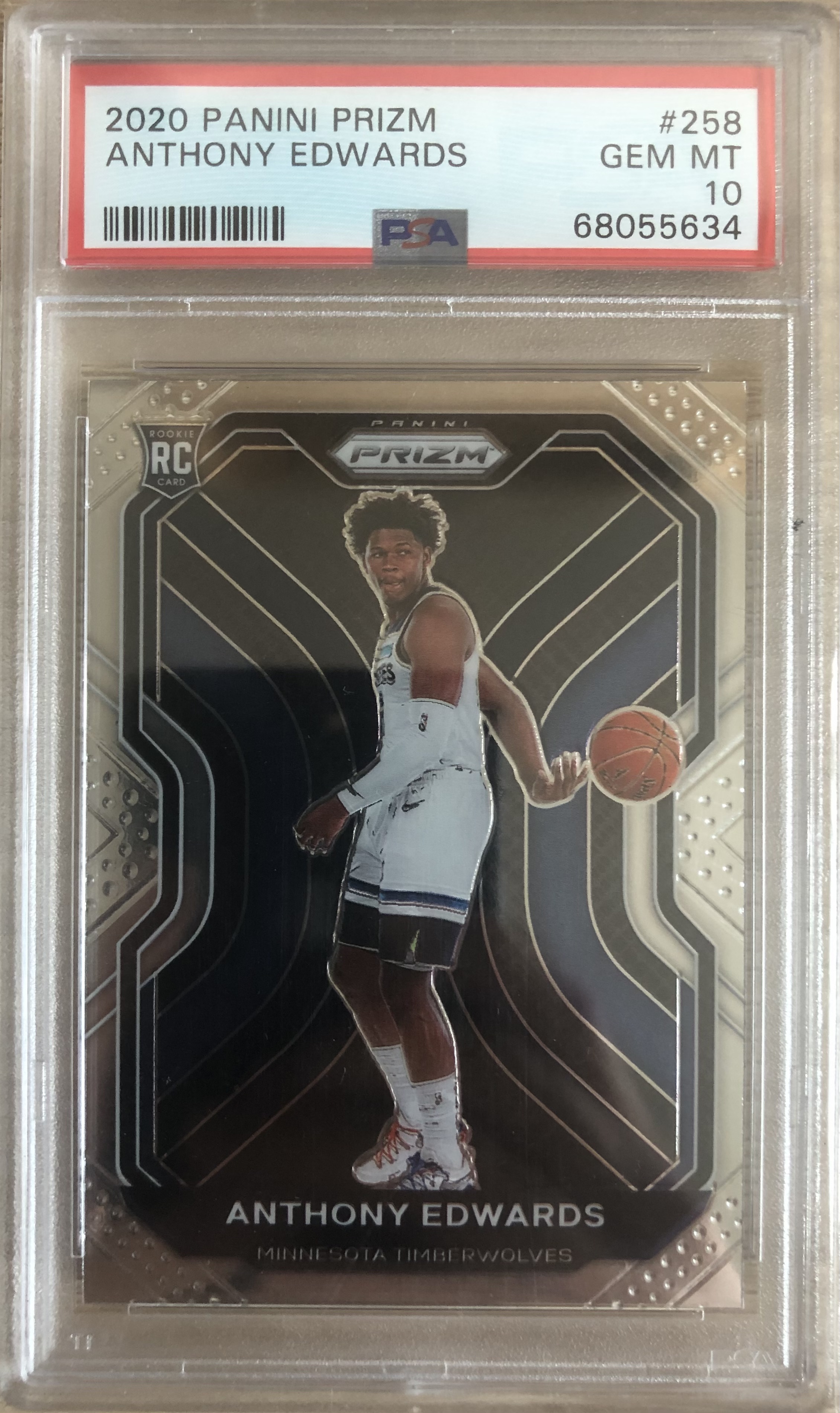 Anthony Edwards Prizm Rookie PSA10 대표 이미지