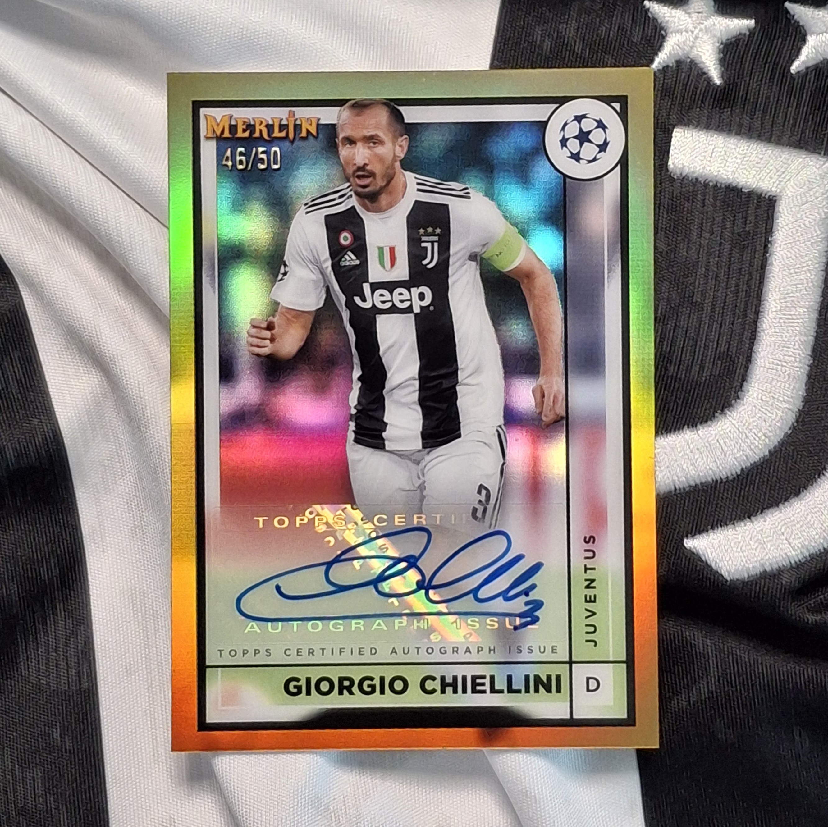 2022-23 Topps Merlin Giorgio Chiellini Gold Auto 대표 이미지